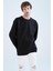 Oversize Fit Bisiklet Yaka Uzun Kollu İçi Yumuşak Tüylü Sweatshirt W4690AZ22AU 3