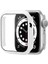 Apple Watch Seri 1/2/3/4/5/6/7/8/SE/Ultra 38mm 40mm 41mm 42mm 44mm 45mm 49mm Kasa ve Ekran Koruyucu 360 Koruma Gard 01 Beyaz 1