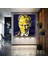 Mustafa Kemal Atatürk Sarı Lacivert Fenebahçe Kanvas Tablo 1