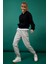 Beli Bağcıklı Cepli Relax Fit İçi Yumuşak Tüylü Jogger Eşofman Altı W1505AZ21WN 2