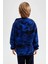 Erkek Çocuk Kapüşonlu Desenli Fleto Cepli Polar Sweatshirt Y1662A622WN 6