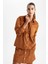 Oversize Fit Gömlek Yaka Süet Uzun Kollu Gömlek V1716AZ22WN 3