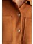 Oversize Fit Gömlek Yaka Süet Uzun Kollu Gömlek V1716AZ22WN 6