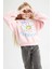 Kız Çocuk Kapüşonlu İçi Yumuşak Tüylü Sweatshirt Y3756A622AU 5