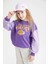 Kız Çocuk NBA Los Angeles Lakers Bisiklet Yaka İçi Yumuşak Tüylü Sweatshirt Y4809A622AU 1