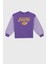 Kız Çocuk NBA Los Angeles Lakers Bisiklet Yaka İçi Yumuşak Tüylü Sweatshirt Y4809A622AU 4