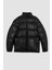 Slim Fit Dik Yaka Suni Deri Şişme Mont U9891AZ22AU 7