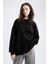 Oversize Fit Bisiklet Yaka Sweatshirt Y1346AZ22WN 1