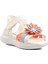 Ayakmod Şng 8010-P Beyaz-Turuncu Kız Çocuk Sandalet 3