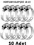 Ayarlı Metal Hortum Kelepçesi Vidalı 13-19 mm 10 Adet 1