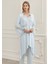 316 Mavi Hamile Lohusa 3 Lü Pijama Sabahlık Takım 1