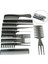10PCS Salon Saç Kesme Kuaförlük Berber Tarak Fırçaları Set - 12 Klips (Yurt Dışından) 5