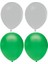 Koyu Yeşil ve Gri Renk Karışık Lateks Pastel BALON50 Adet + Balon Pompası Hediye 1
