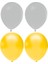 Sarı ve Gri Renk Karışık Lateks Pastel BALON60 Adet + Balon Zinciri Hediyeli 1
