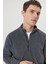 Erkek Antrasit Anti-pilling Tüylenme Yapmayan Standart Fit Dik Yaka Soğuk Geçirmez Polar Sweatshirt 1