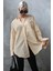 Sarı Çizgili Oversize Kadın Gömlek MG1688 4