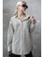 Yeşil Çizgili Oversize Kadın Gömlek MG1688 3