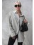 Yeşil Çizgili Oversize Kadın Gömlek MG1688 4