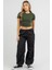 Haki Basic Crop Kadın Tişört MG1772 2