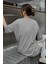 Spectacular Gri Oversize Salas Boyfriend Kadın T-Shirt 3