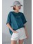 Spectacular Petrol Yeşili Oversize Salas Boyfriend Kadın T-Shirt 1
