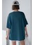 Spectacular Petrol Yeşili Oversize Salas Boyfriend Kadın T-Shirt 5