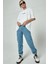 Spectacular Beyaz Oversize Salas Boyfriend Kadın T-Shirt 3