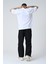 Erkek Yazı Kabartma Baskılı Kısa Kollu Oversize Basic T-Shirt 1