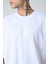Erkek Yazı Kabartma Baskılı Kısa Kollu Oversize Basic T-Shirt 2