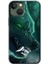 Apple iPhone 13 Mini Kılıf Hd Desen Baskılı Arka Kapak - Yeşil Kurt 1