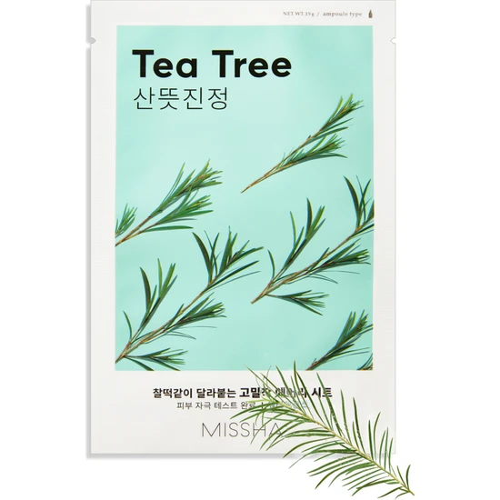 Mıssha Hassas Ciltler Için Çay Ağacı Özü Içeren Yaprak Maske - Airy Fit Sheet Mask (Tea Tree)