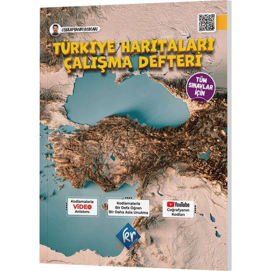 Kr Akademi Yayınları Coğrafyanın Kodları Türkiye Haritaları Çalışma Defteri (Tüm Sınavlar Için) Kr Akademi