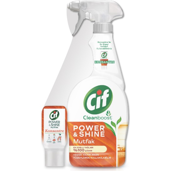 Cif Power Shine CleanBoost Mutfak 750Ml Sprey