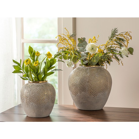 English Home Lena Stoneware Vazo 18X18X19 cm Gold Fiyatı