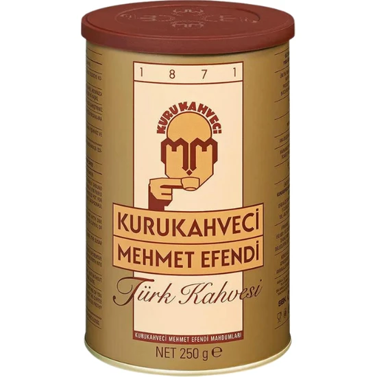 Kuru Kahveci Mehmet Efendi Türk Kahvesi Teneke Kutu 250 gr