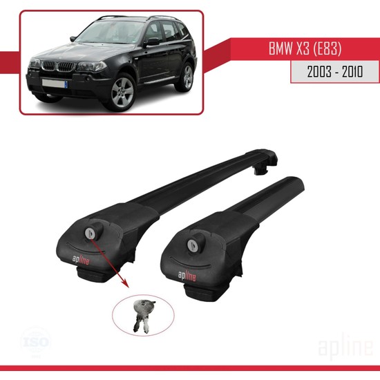 Barres De Toit Apline Pour BMW X3 G01 (2018-2024) - Porte-Bagages Gris - Fixation Sans Rails