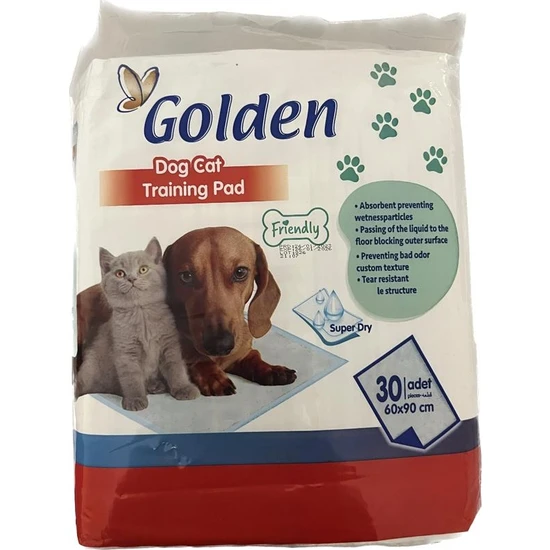 Golden Kedi-Köpek Alıştırma Pedi (30 Adet) (Kedi-Köpek Çiş Pedi)