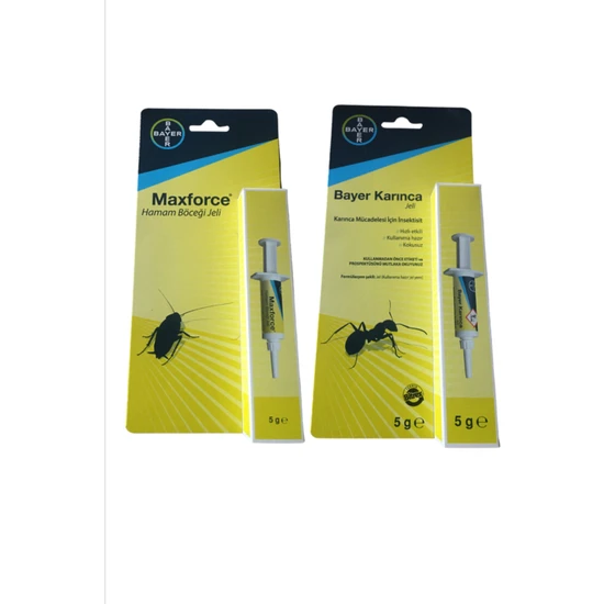 Bayer Maxforce Hamamböceği Jel Yem/ Maxforce Karınca Jel Yem/2'li Set Ürün Hamamböceği ve Karınca Ilacı