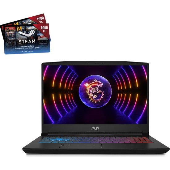 MSI PULSE 17 B13VFK-404TR Intel Core i7 13700H 32GB 1TB SSD RTX4060 Windows 11 Home 17.3" FHD 144Hz Taşınabilir Bilgisayar
