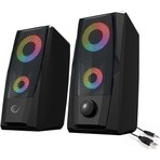 Rampage RMS-X9 2.0 RGB Işıklı Multimedia Gaming Oyuncu Speaker 5V 30dB Küçük Boyutlu Güçlü Ses