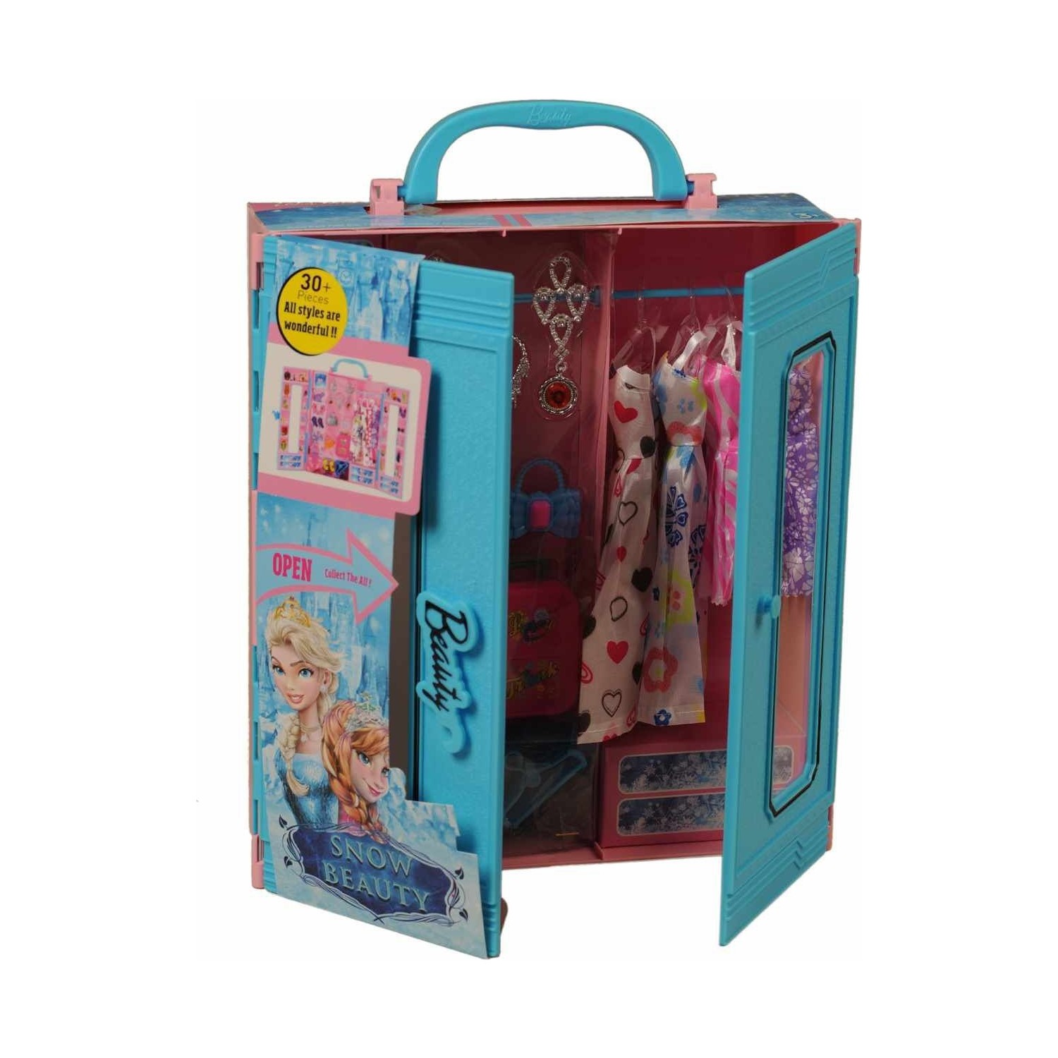 Kayyum Oyuncak Beauty Fashion Çantalı Giysi Dolabı 30