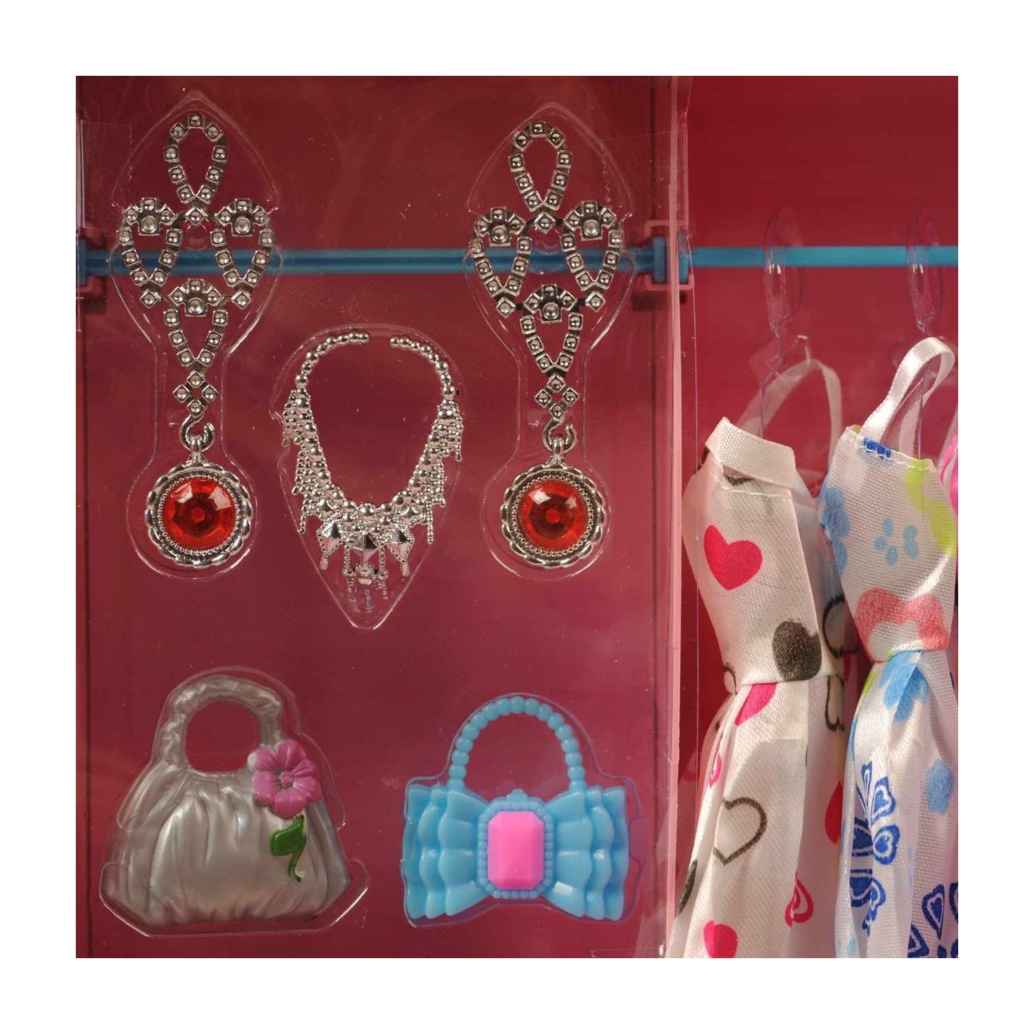 Kayyum Oyuncak Beauty Fashion Çantalı Giysi Dolabı 30