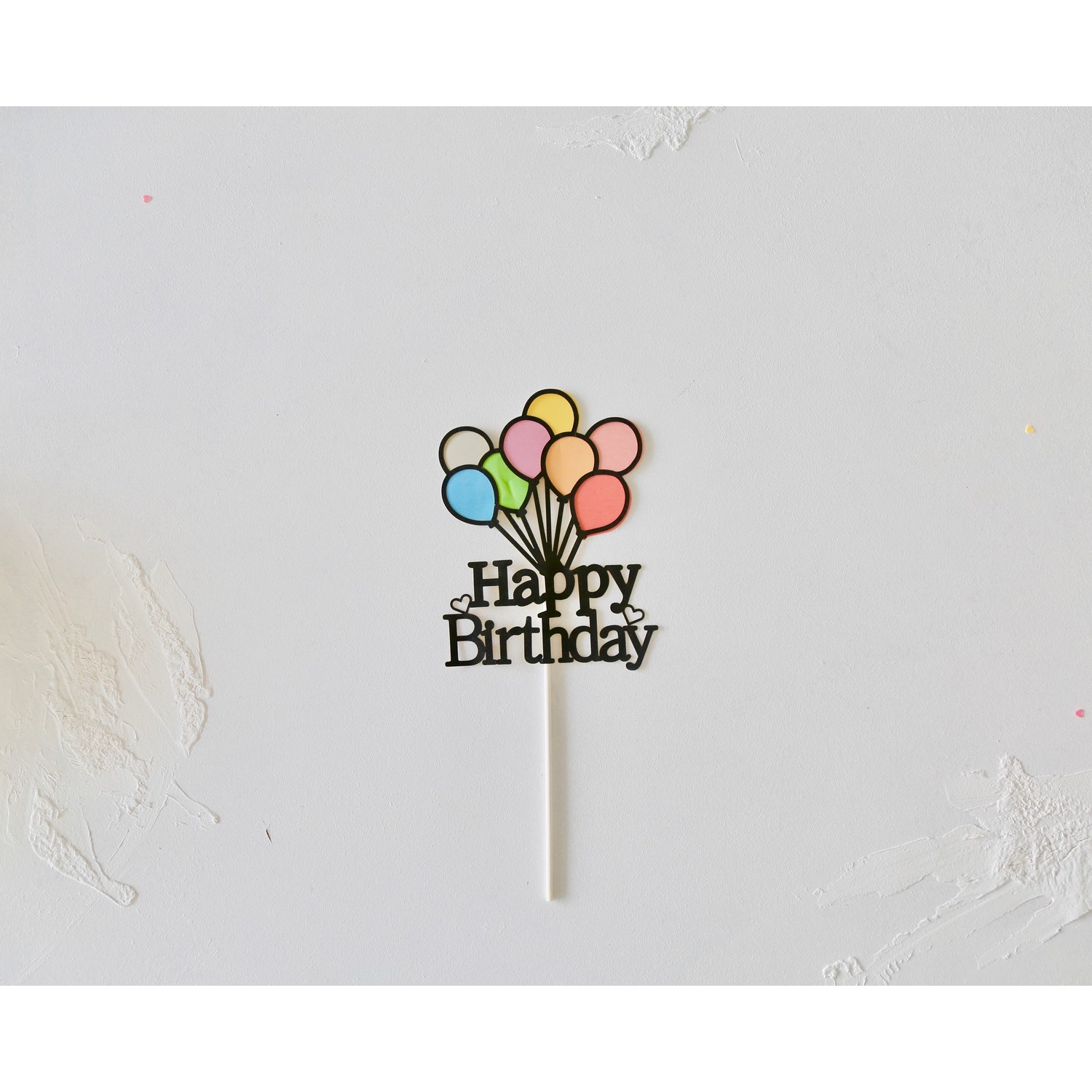 Pembe Kaktüs Happy Birthday Yazılı Balonlu Pasta Süsü Fiyatı