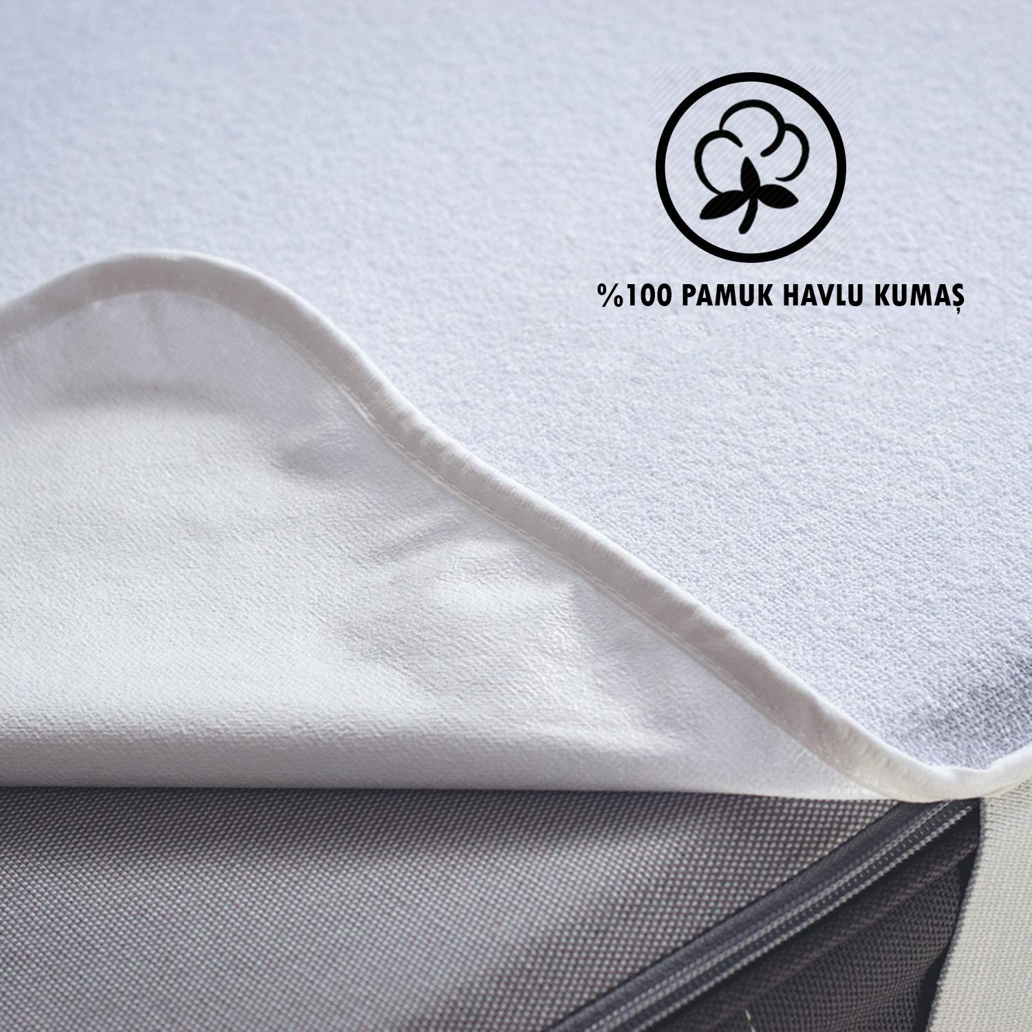 Pamukkale Alez Lastikli Su Sıvı Geçirmez Yatak Koruyucu