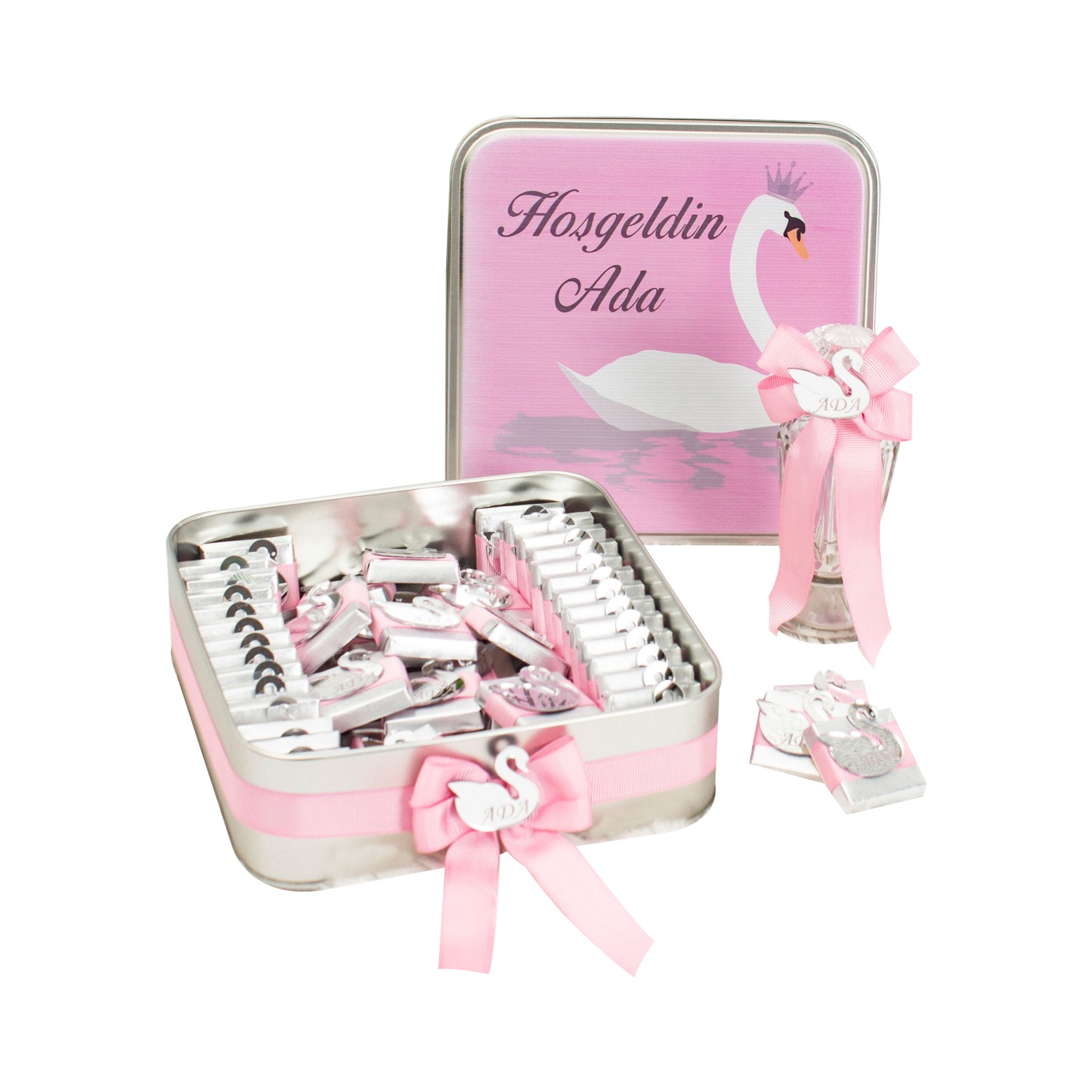 Pelit Valonia Metal Kutuda İsme Özel Aynalı Bebek