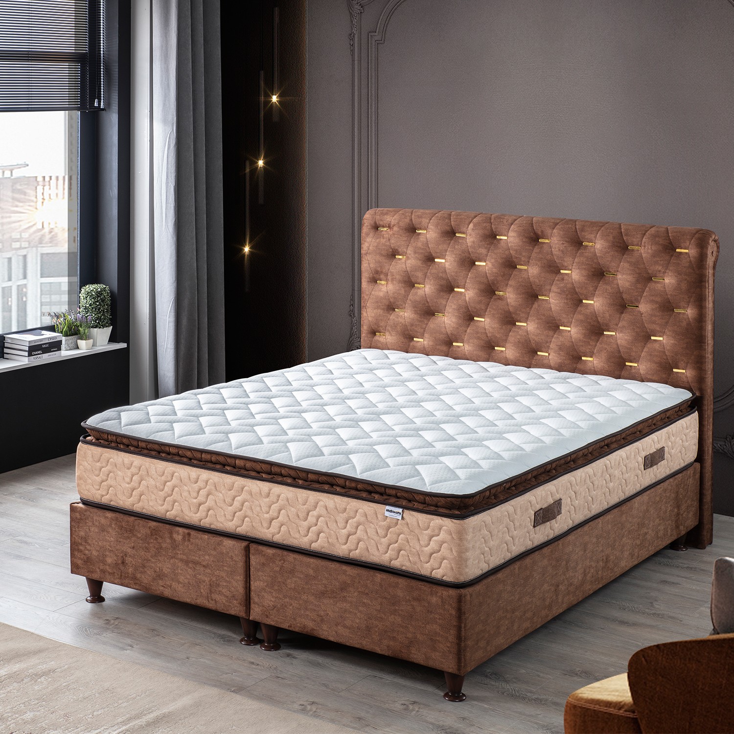 Indivani Rio 120 x 200 cm Full Pocket Yaylı ve Pedli Yatak
