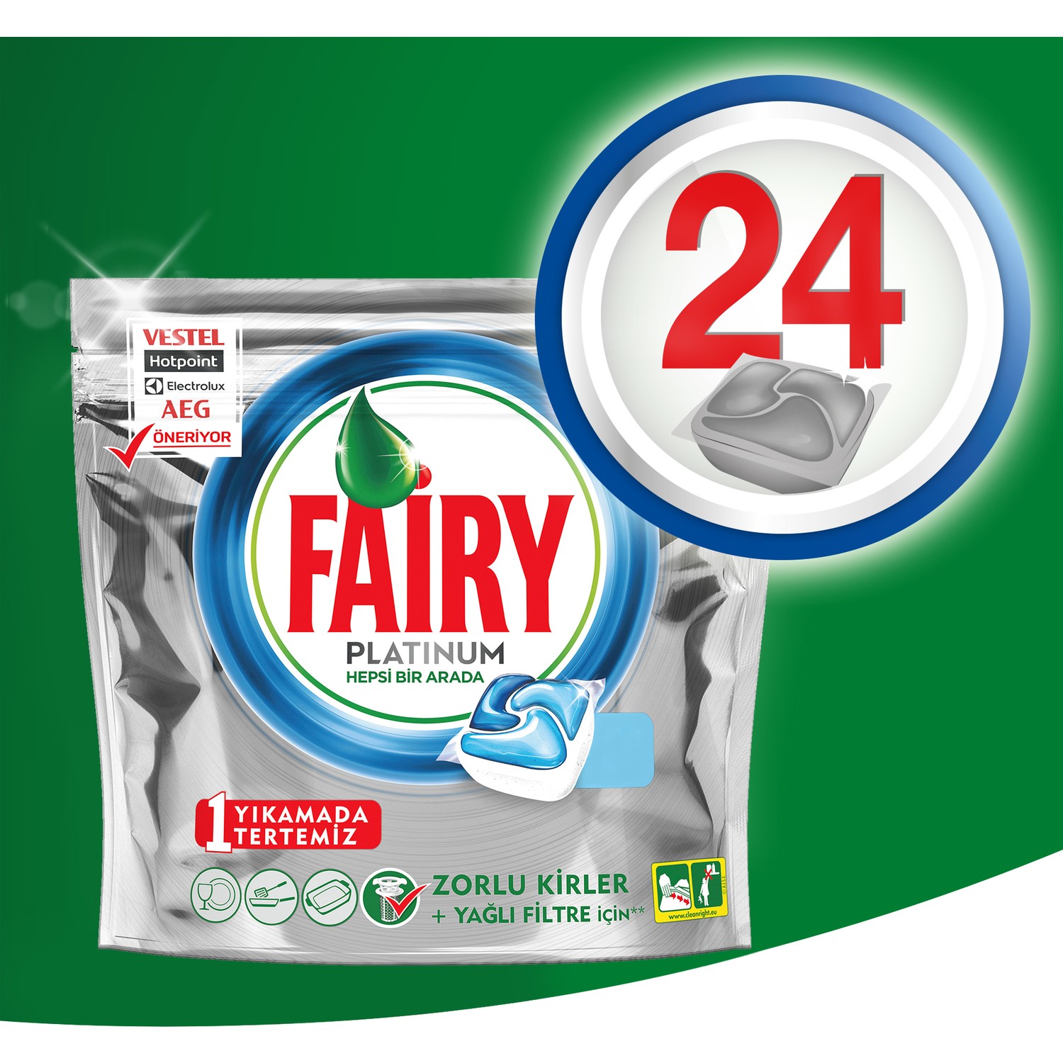 Fairy Platinum 24 Yıkama Bulaşık Makinesi Deterjanı Kapsülü Fiyatı
