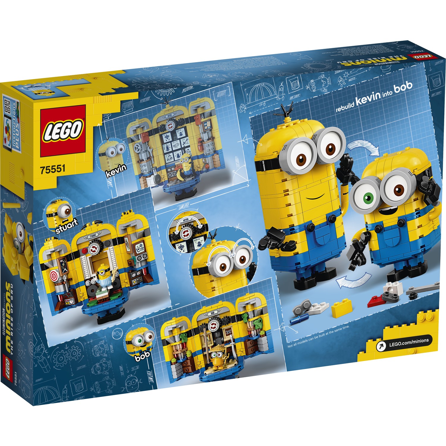 LEGO Minions 75551 Parçalarla Yapılan Minyonlar ve