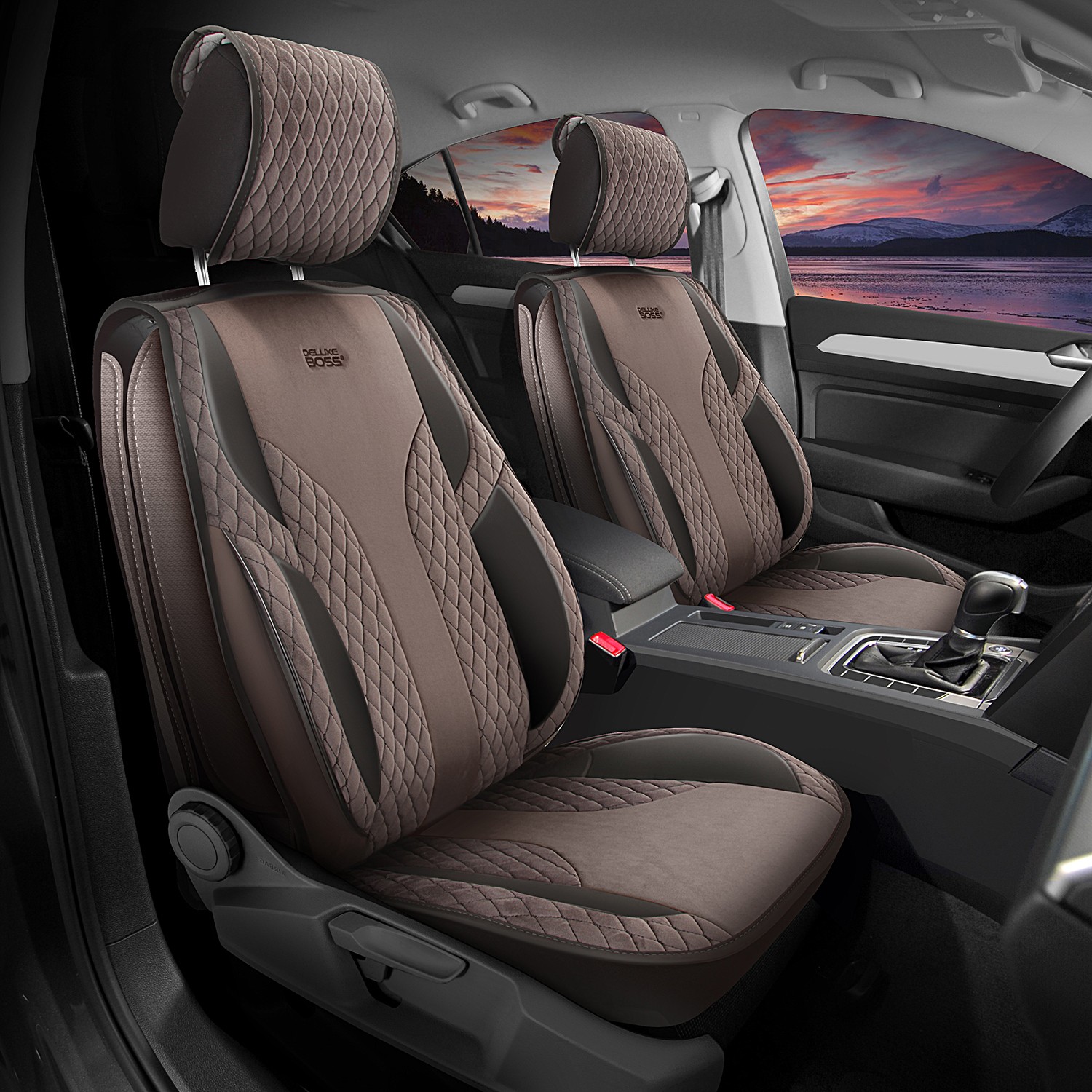 deluxe boss skoda octavia kadife deri oto koltuk kilifi fiyati