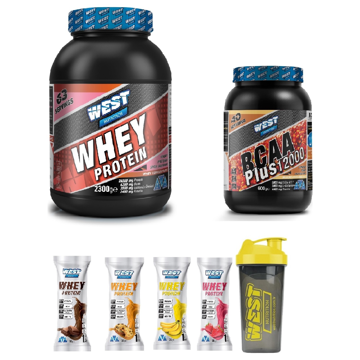 West Nutrition Whey Protein Tozu 2300 Gr Muz Aromali Bcaa Fiyati